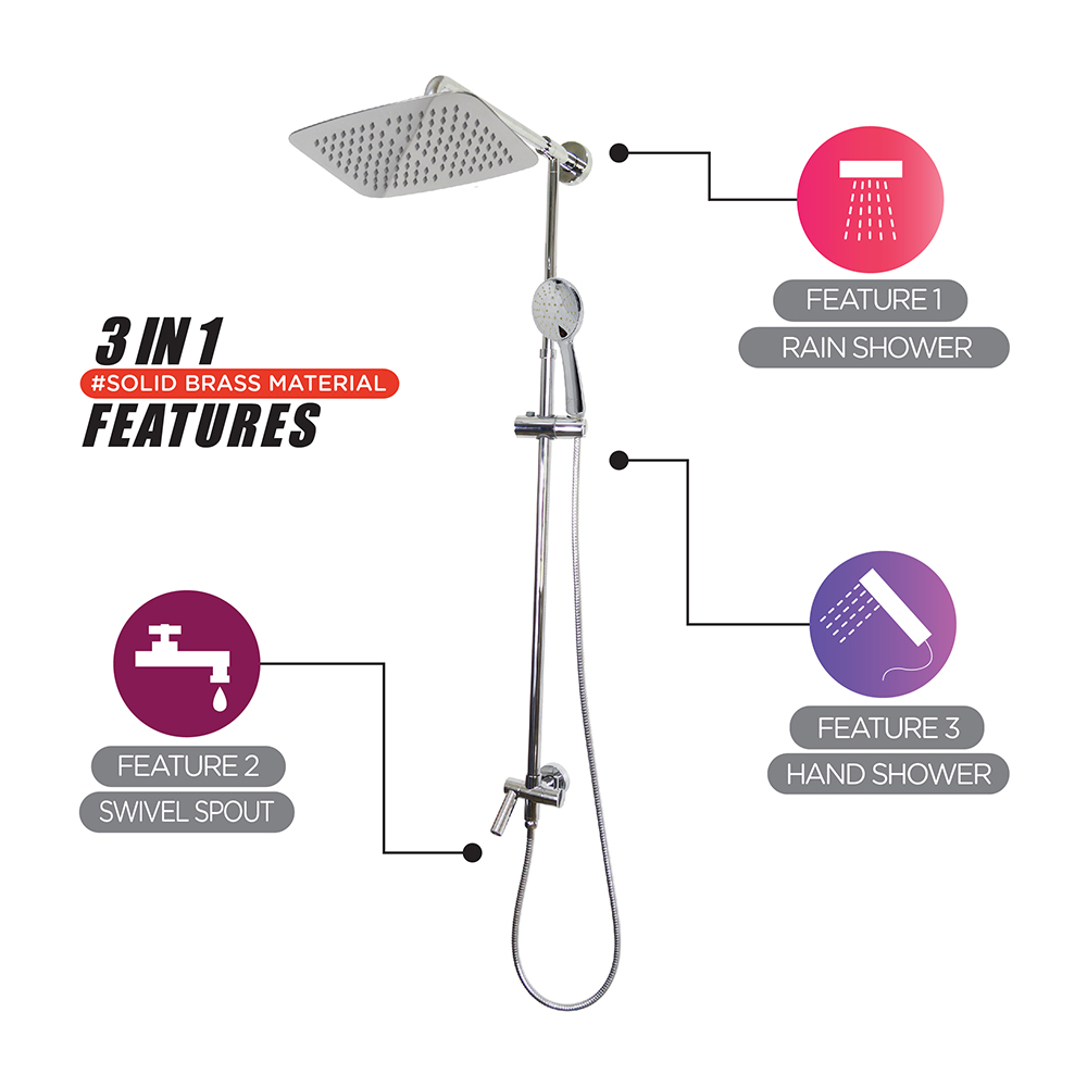 Conceal Rain Shower Set|Eco S68 Conceal Rain Shower Set|Rain Shower|Shower Set